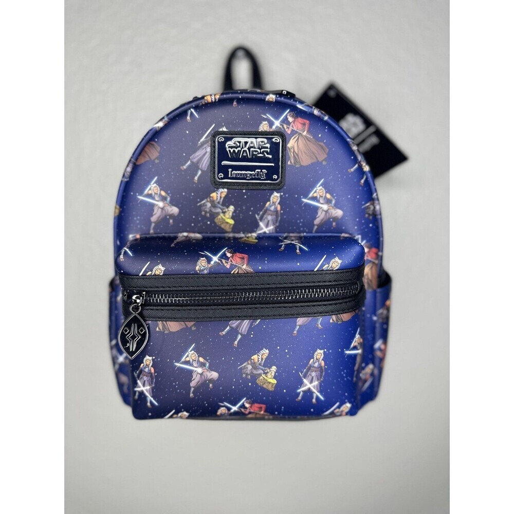 Loungefly Mini Backpack Bag Womens Blue Ahsoka Tano Grogu Star Wars Disney